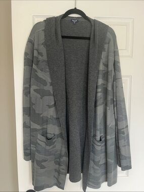 Splendid Camouflage Open Cardigan
